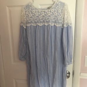 Lace detail babydoll dress